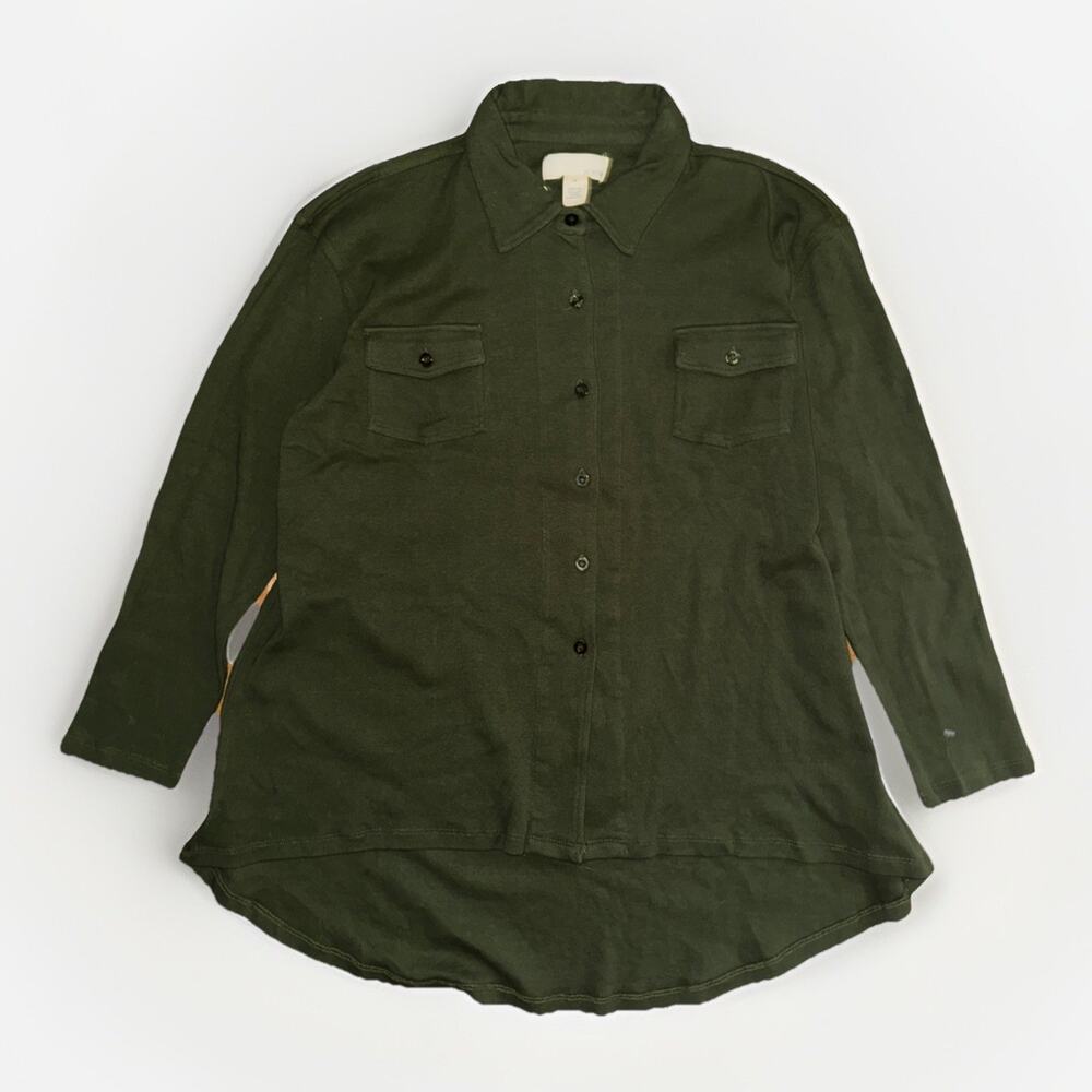 By Design Rifle Green Button Down Shirt Medium 23x26 BNWT